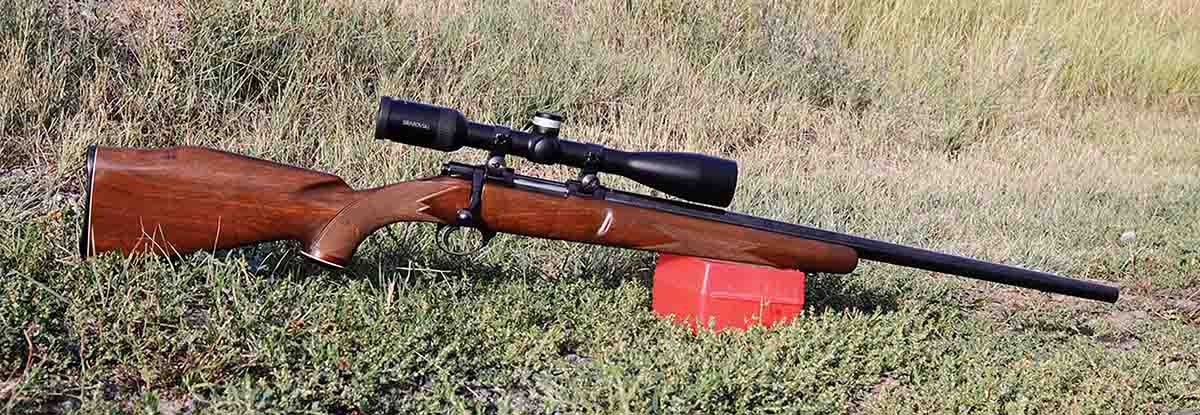 For test-shooting, a friend loaned Mike his Sako .222 Remington Magnum.